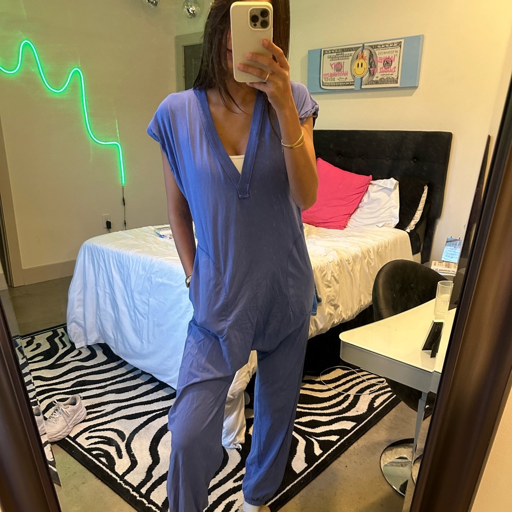 Free People Hot Shot V-Neck Onesie